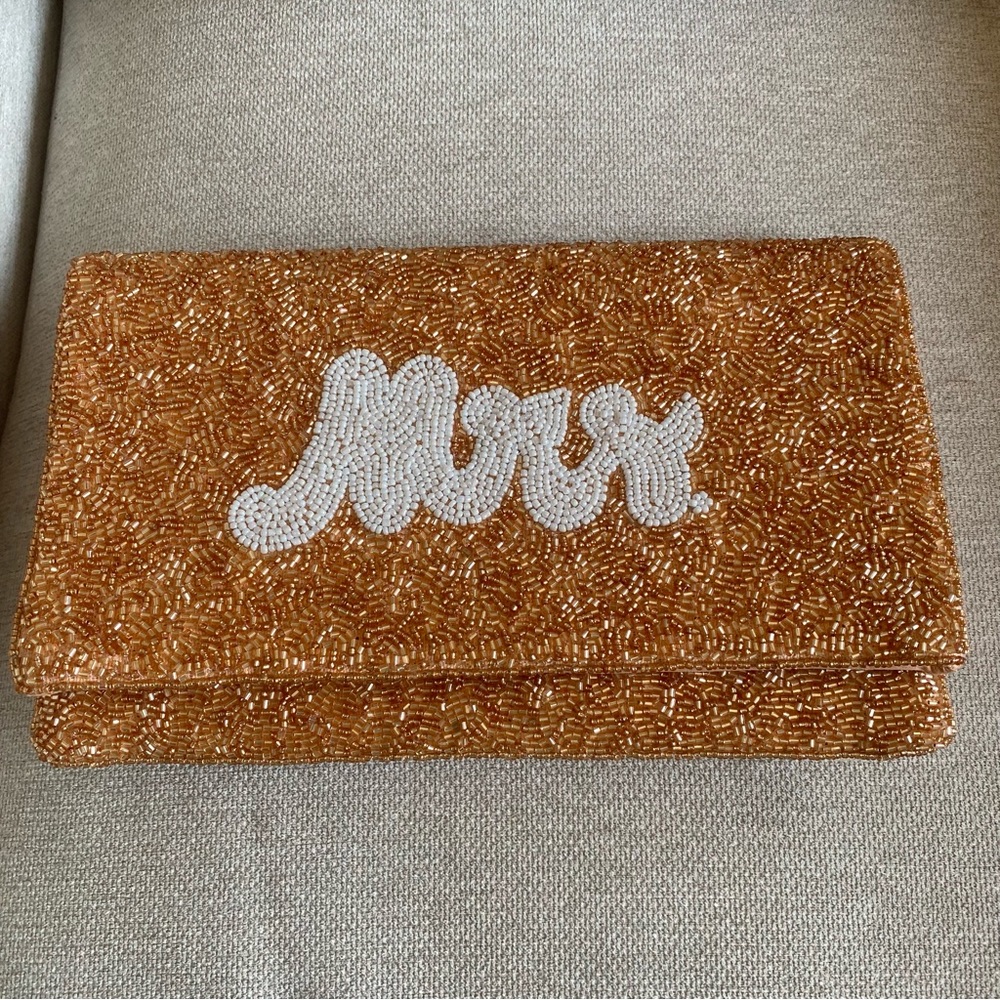 Mrs Rose Gold Clutch